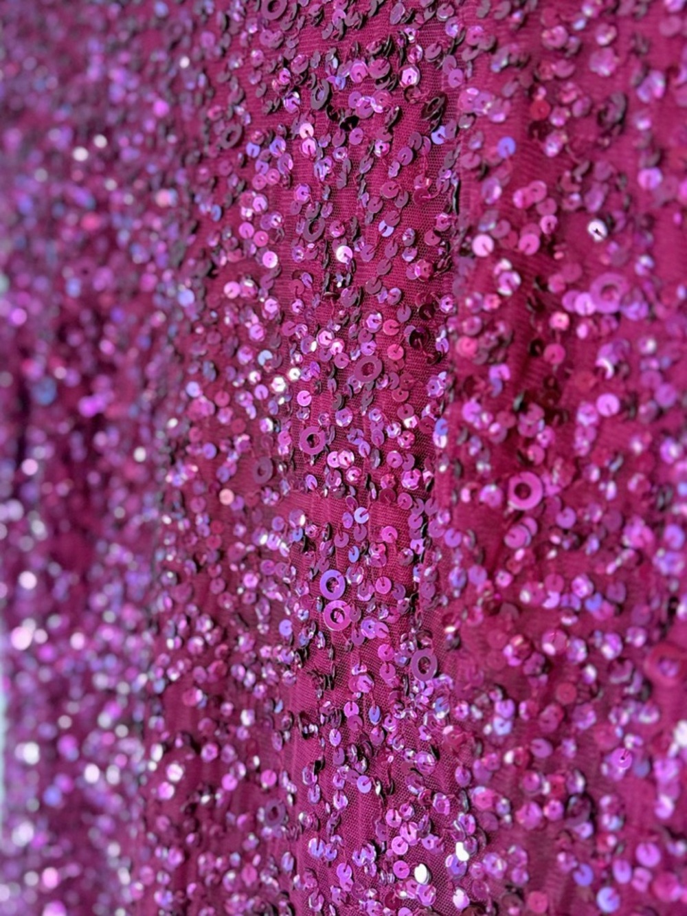 Adrianna Papell Wine-Red Sequin Evening Gown Formal Dress - Picture 4 of 12